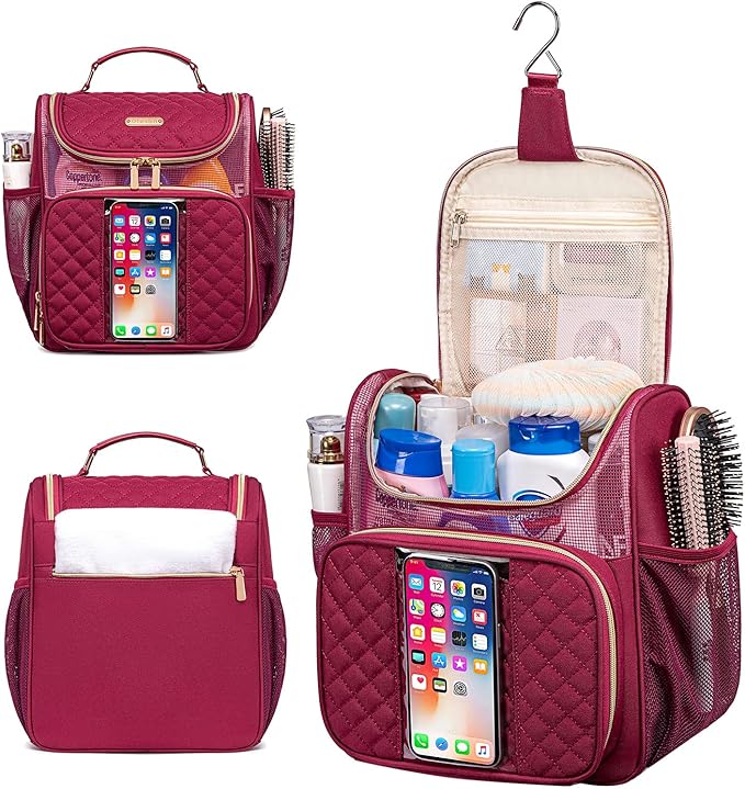 Otevan Large Toiletry Bag for Women Men,Portable Shower Caddy For College Dorms,Gym Shower Bag for Women, Quick Dry Hanging Toiletry Bag Bathroom Accessories Bag for Traveling, Camping Essentials