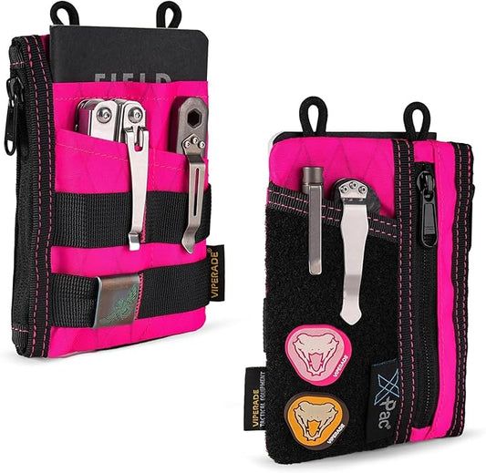 VIPERADE VE18 EDC Pouch, Pocket Organizer for Men, EDC Pocket Organizer, 3 Slots with 2 Zipper Pockets, Multitool Pouch