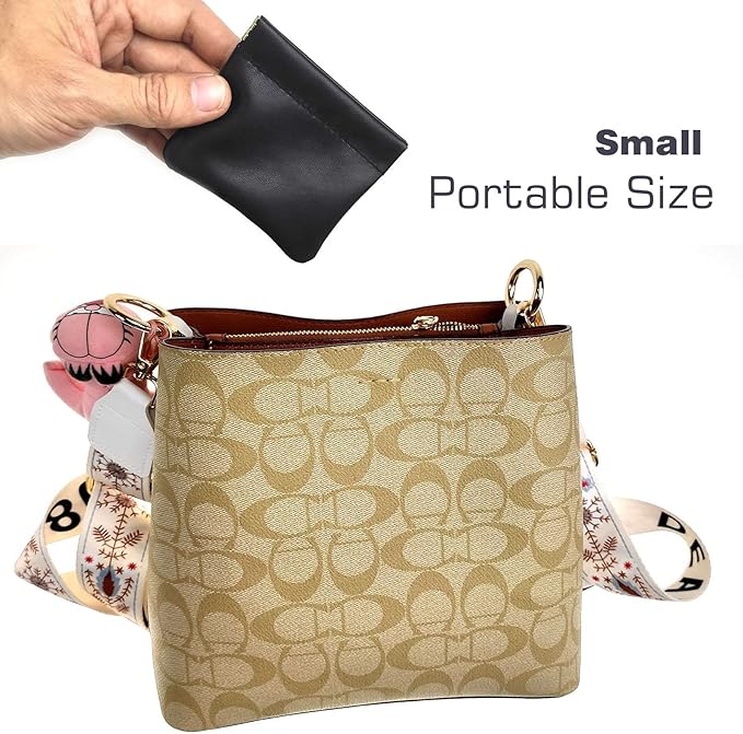 VOFOON [Upgrade] Leather Mini Squeeze Coin Purse, Small Jewelry Pouch Leather Travel Bag Coin Holder For Men/Women 2/4 Pack