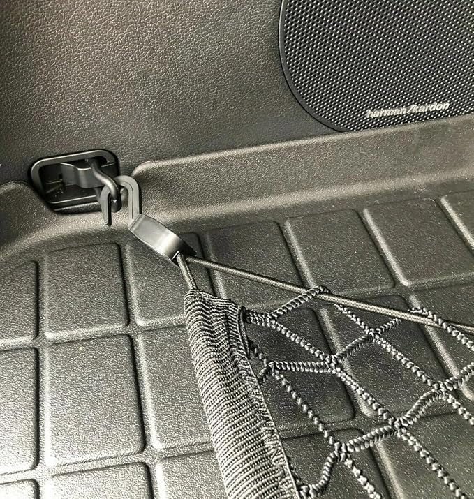 Rear Trunk Organizer Cargo Net for Genesis GV70 2022-2026 – Floor Style Cargo Net for SUV – Premium Mesh Elastic Car Trunk Organizer Vehicle Carrier Storage – Compatible with GV70