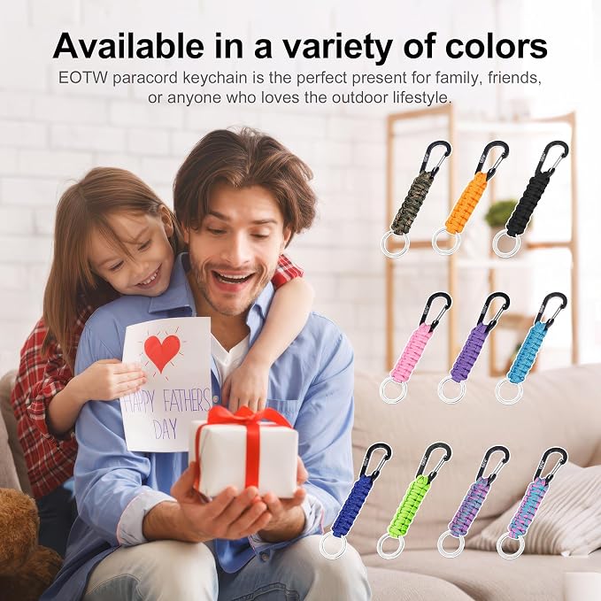EOTW Carabiner Keychain,Paracord Keychain Small Aluminum Clip D Ring for Camping, Hiking, Fishing, Or As A Key Organizer