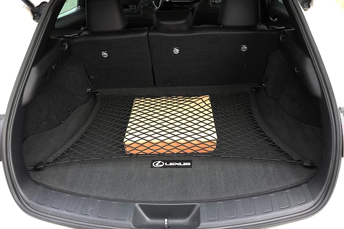 Floor Style Automotive Elastic Trunk Mesh Cargo Net for Lexus UX F Sport Luxury 2019-2024 - Premium Trunk Organizer and Storage - Luggage Net for Crossover - Best Car Organizer for Lexus UX