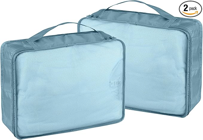Packing Cubes Set, 2 Pcs Packing Organizers Set for Suitcases (Grey blue)