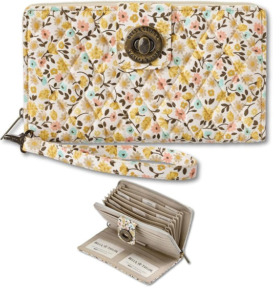 Bella Taylor Cash System Wallet for Envelope Budgeting - RFID Protected - Cash Stuffing Wallet with Detachable Wristlet
