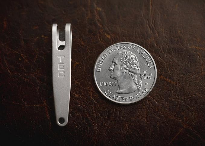 TEC Accessories - P-7 Suspension Clip - Stainless Spring Steel, Black Diamond Finish - Everyday Carry - Keychain Accessory