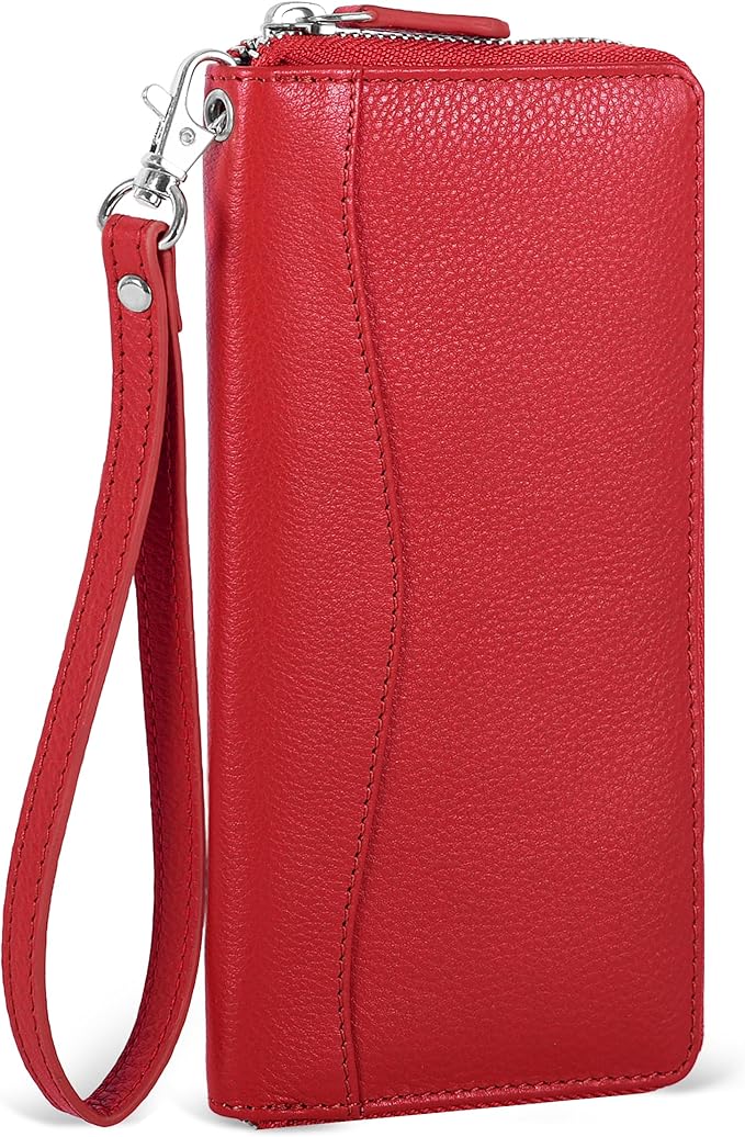 Oak Leathers Leather Wallet/Clutch/Purse for Women - RFID Womens Wallet Clutch with 8 Credit Card Holder, Coin Pocket, Gift for Women’s
