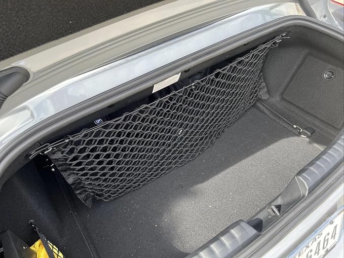 Rear Trunk Organizer Cargo Net for BMW Z4 2019-2026 – Envelope Style Cargo Net for Convertible – Premium Mesh Elastic Car Trunk Organizer Vehicle Carrier Storage–Compatible with BMW Z4