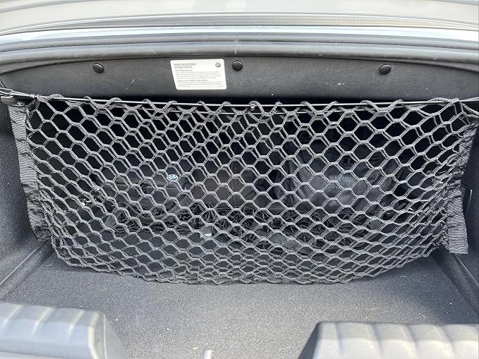 Rear Trunk Organizer Cargo Net for BMW Z4 2019-2026 – Envelope Style Cargo Net for Convertible – Premium Mesh Elastic Car Trunk Organizer Vehicle Carrier Storage–Compatible with BMW Z4