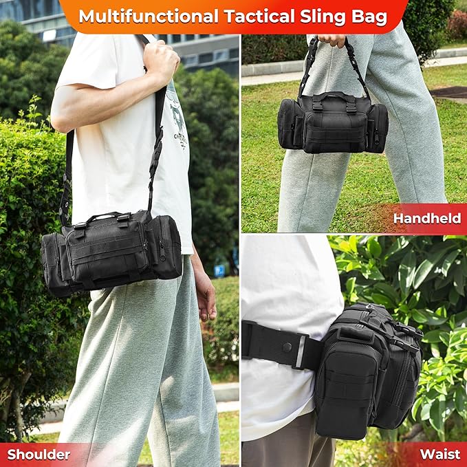SURDOCA Tactical Backseat Car Organizer with 5 Detachable MOLLE Pouches, 1000D Oxford Hanging Storage Panel for Car Truck SUV, Modular EDC Gear Holder with Hook-and-Loop Patches