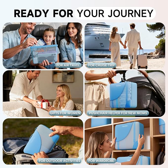 OlarHike 11 Set Packing Cubes for Travel, Gifts for Women Mom,Anti-Tearing Suitcase Organizer with Over 1000 pcs Mesh Holes,Vacation Essentials & Accessories for Cruise Ship