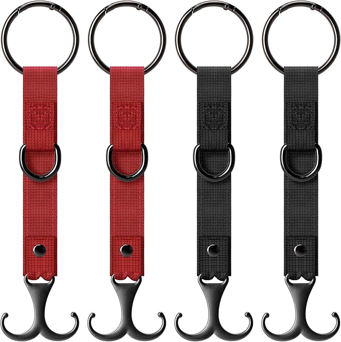 IronSeals 4 Pack Headrest Hooks for Car Seat, Heavy Duty Metal Utility Seat Hooks for Car Seat Organizer, Car Clips for Hanging Bag, Purse