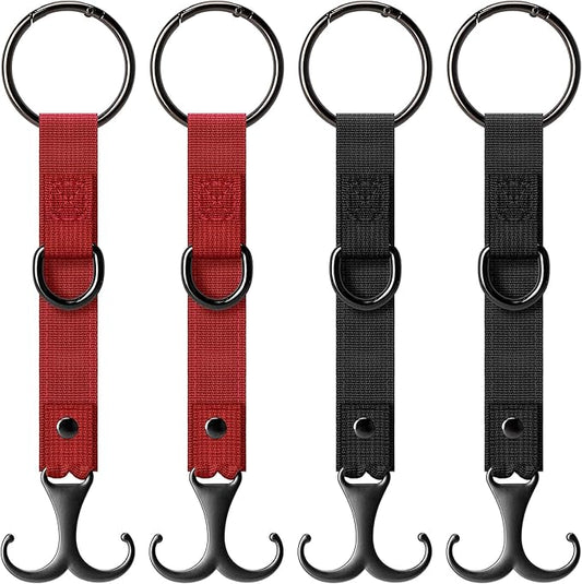 IronSeals 4 Pack Headrest Hooks for Car Seat, Heavy Duty Metal Utility Seat Hooks for Car Seat Organizer, Car Clips for Hanging Bag, Purse