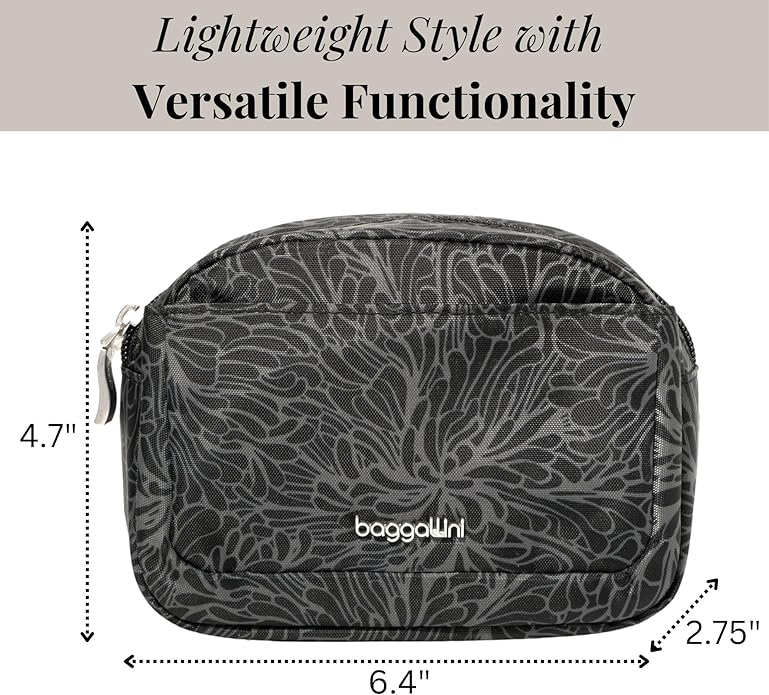 Baggallini Women's Pocket Cosmetic - Lightweight Bag - Travel Essentials Makeup Organizer