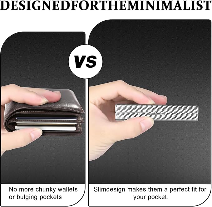 Textured Stainless Steel RFID Card Holder – Anti-Slip Etched Metal Credit Card Case with Unique Chevron Pattern – Slim Wallet for Men & Women (Gold Finish)