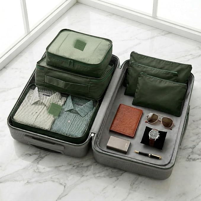 G-FORCE 6-Piece Packing Cube Set | Travel Organizers for Luggage | Suitcase Packing Organizers | Travel Accessories for Carry-On | 100% Polyester