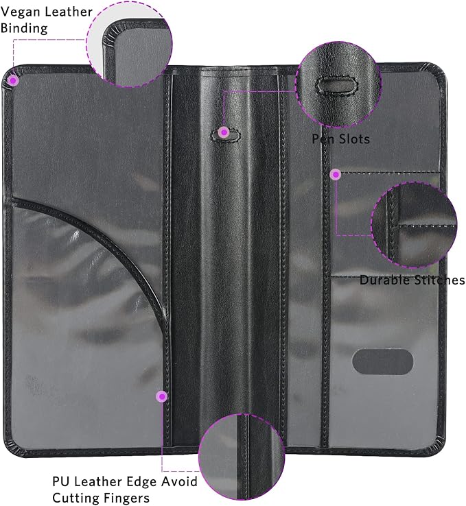 CoBak Car Registration and Insurance Holder - Vehicle Glove Box Car Organizer, Auto Truck Comparment Accessories Case for Essential Document, Driver License, Cards