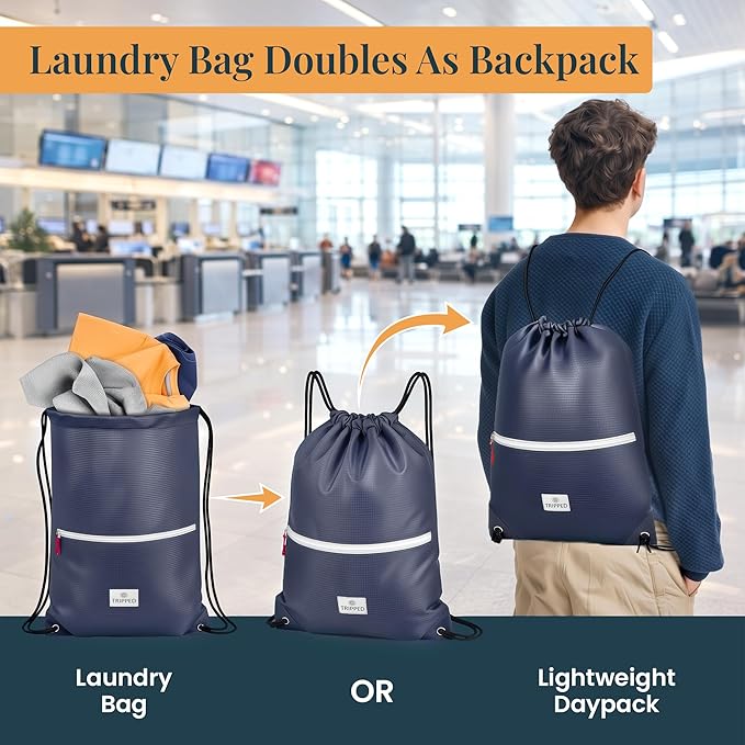Extra Large Compression Packing Cube 6 Piece Set for Travel and Check Luggage by TRIPPED Travel Gear