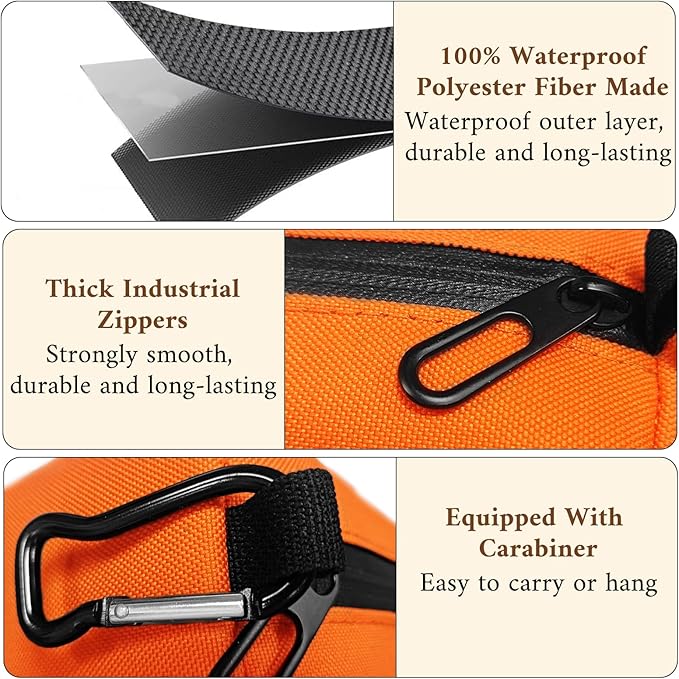 Small Toiletry Bag for Men, Travel Bag Waterproof and Foldable for Storage Mini Toiletry Bag Equipped With Carabiner for Easy Portability (orange)