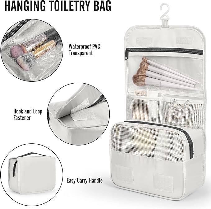 Veken 8 Set Packing Cubes for Travel Essentials, Suitcase Organizer Bags in 4 Sizes, Carry-On Luggage Accessories with Large Laundry & Hanging Toiletry Bag, Must-Have for Airplane, Road Trip & Camping
