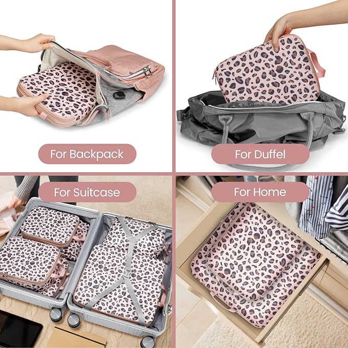 Cambond Compression Packing Cubes for Travel Women - Lightweight Luggage Organizers Bag Packing Cubes for Carry on Suitcases