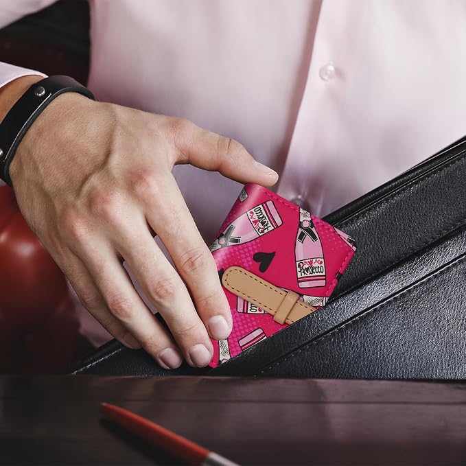 Credit Card Holder with 26 Suitable Slot, ID Card Case PU Leather Wallet for Women Men Business Organiser Pocket (Bottle)