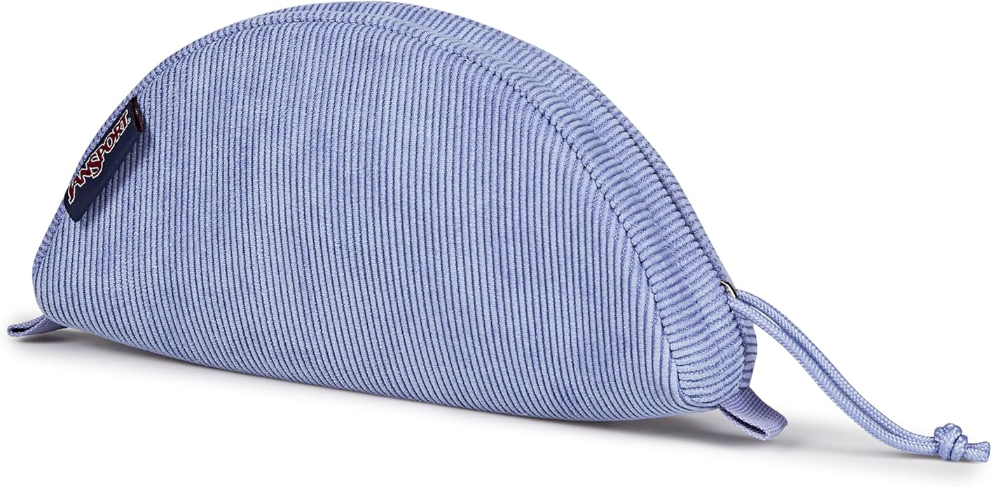 JanSport Luna Blue Compact Minimalist Semicircular Pouch