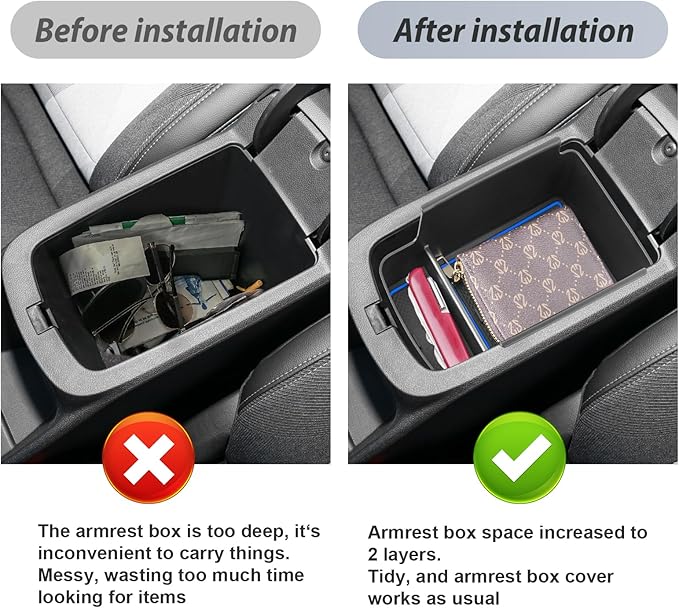 SKTU for 2024 2025 2026 Chevrolet Trax Center Console Organizer 2024-2026 Chevy Trax Insert ABS Materials Tray Armrest Storage Box 2024 2025 2026 Chevy Trax Accessories with Sunglasses Holder (Blue)