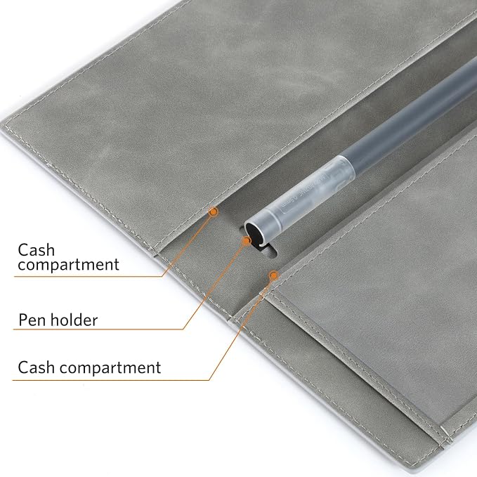 CoBak Premium Leather Checkbook Cover - RFID Blocking, Classic Design, Slim & Durable - Perfect for Personal & Business Checks