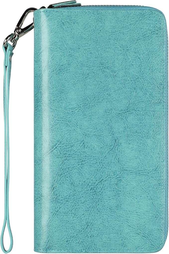 Lavemi Small Compact Women Wallet RFID Blocking Genuine Leather Bifold Purse with ID Windows