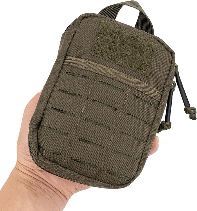 Mini Pocket Organizer for Men EDC Gear Storage Pouch Belt/MOLLE-Compatible 6" x 4" x 1.5" Micro Nylon Bag for Multitools Flashlight Knife Pen Field Notebook Tactical Survival Outdoor Gadget