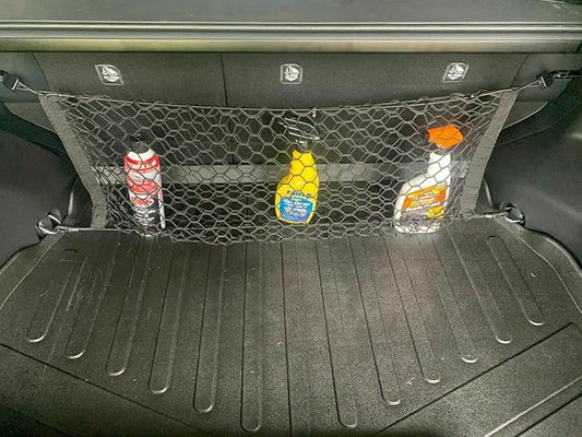Trunk Organizer Cargo Net for Toyota RAV4 2019–2025 – Envelope Style Cargo Net for SUV – Premium Mesh Elastic Car Trunk Organizer Vehicle Carrier Storage – Compatible with RAV4