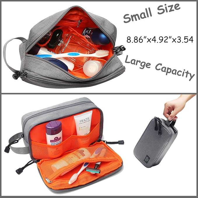 Mens Toiletry Bag Waterproof Organizer Bag Travel Shaving Dopp Kit Perfect Travel Accessory Gift