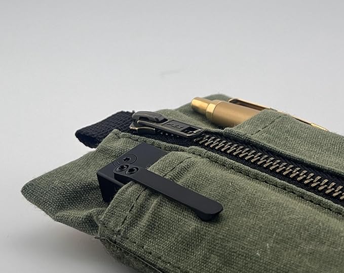 EDC Canvas Pouch (EDC Canvas Pouch, Pocket Organizer, Mighty Pouch for Men, EDC Bags with Velcro, Small Tool Pouch, Utility Pouch for Multitools, Waxed Compact Organizer