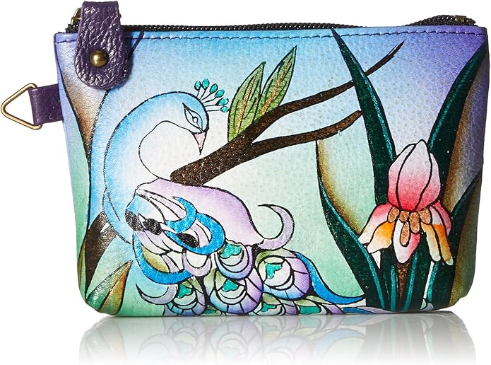 Anna by Anuschka Women's Hand Painted Leather Coin Pouch Purse