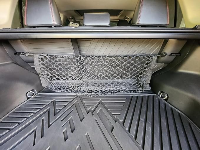 Rear Trunk Seats Organizer Cargo Net for Toyota RAV4 2019-2025 – Envelope Style Cargo Net for SUV–Premium Mesh Elastic Car Trunk Organizer Vehicle Carrier Storage–Compatible with RAV4