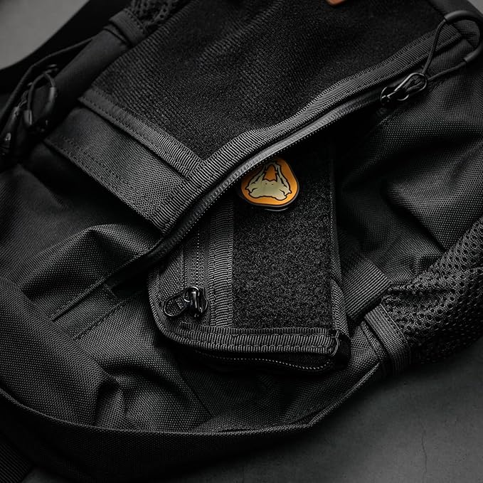 VIPERADE VE21 EDC Pouch Small Pocket Organizer with 9 Compartments, Pocket Tool Pouch with Patches Display Panel, Mini Organizer Bag for Men (Black Camo)