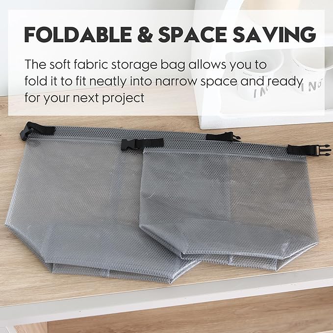 Sea Team 2-Pack Waterproof Travel Toiletry Bag, Makeup Organizer & Storage Pouch - Clear EVA Material, Large Opening, Portable Handle for Travel, Gym, Swimming, Daily Use