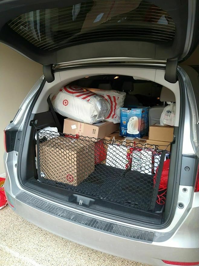 Trunk Organizer Cargo Net for Honda Odyssey 2018–2025 – Envelope Style Cargo Net for Van – Premium Mesh Elastic Car Trunk Organizer Vehicle Carrier Storage – Compatible with Odyssey