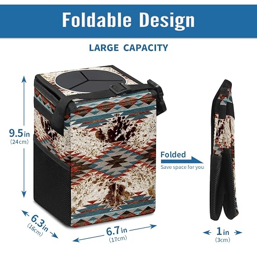 Car Trash Can with Lid Collapsible Reusable Waterproof Car Garage Bag,Automotive Garbage Can