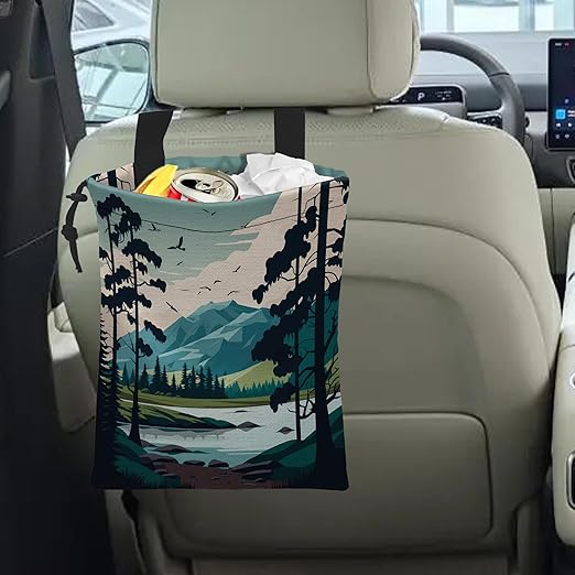 Car Trash Can Waterproof Garbage Bag Hanging for Car Back Seat