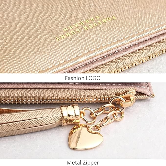 Valentoria Womens Wallet Cute Elegant Long Slim Card Holder Case Minimalist Coin Purse Thin Tassels Zip Clutch Wallets for Girls Ladies | Cute, Elegant, Long, Slim, Case, Minimalist
