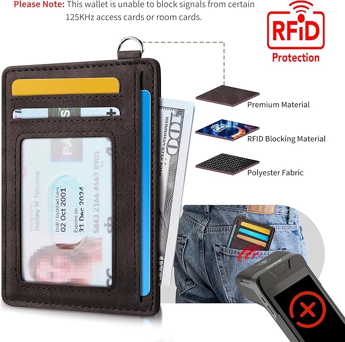 Mayski Slim Wallet, Credit Card Holder for Women, Minimalist Front Pocket RFID Blocking Card Cases, Small Wallet Women Men(MF Coffee)