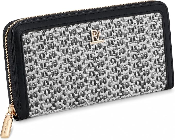 Clutch Wallet For Women, Leather RFID Blocking Wallet Women Large Capacity Credit Card Holder, Womens Billfolds and Wallets Gifts for Women Birthday, Ladies Wallet with Phone Holder, Zip Around