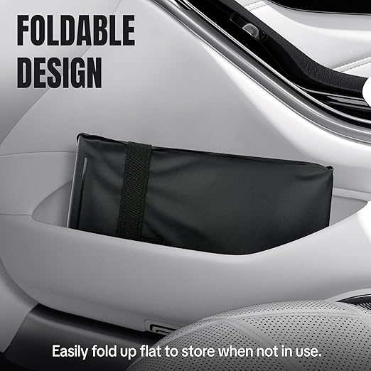 Car Trash Bag, Leakproof Waterproof Auto Garbage Container, Collapsible Portable Hanging Organizer for Car, SUV and Truck Seat Backs, 3 Gallons 9.05x6.89x10.63 Inches Black