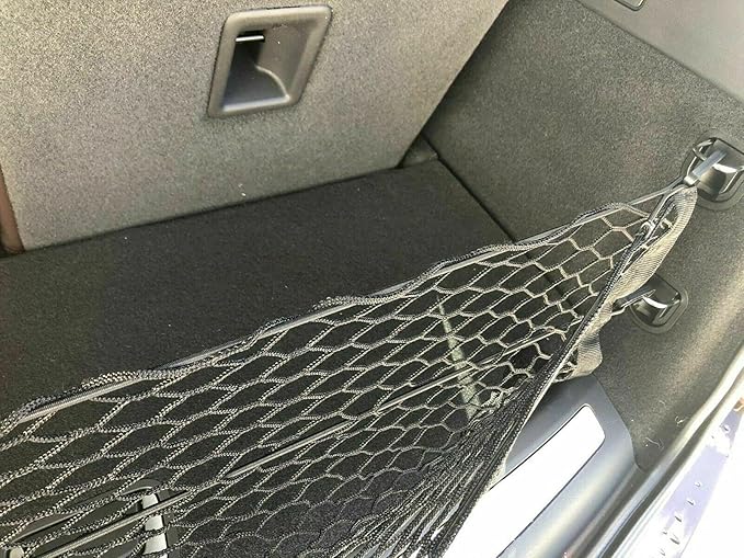 Rear Trunk Organizer Cargo Net for Cadillac XT6 2020–2025 – Envelope Style Cargo Net for SUV–Premium Mesh Elastic Car Trunk Organizer Vehicle Carrier Storage–Compatible with Caddy XT6