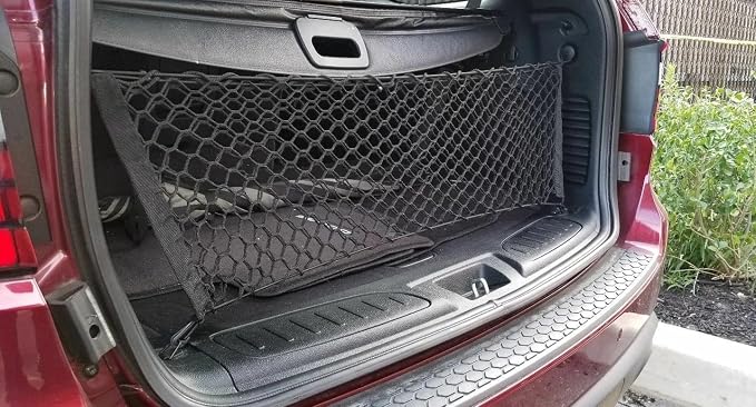 Rear Trunk Organizer Cargo Net for Dodge Durango 2011–2026 – Envelope Style Cargo Net for SUV – Premium Mesh Car Trunk Organizer Vehicle Carrier Storage – Compatible with Durango