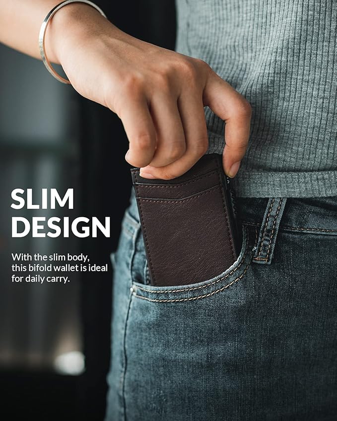 VULKIT Men's Slim Wallets Pop Up Card Holder RFID Blocking Metal Wallet Minimalist Design Holds Up to 11 Cards