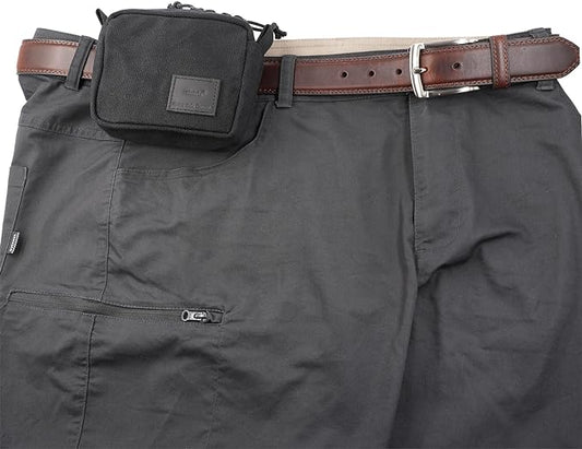 Tintris Belt Pouch for Men Women YKK Zippers, EDC Belt Pouch Bag Waist Pack for Hiking, Traveling, Outdoors, Water Resistant, Tough Waxed Canvas, Black
