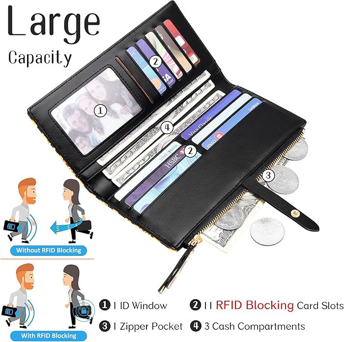 KUKOO Small Crossbody Bag Cell Phone Purse Wallet with Credit Card Slots for Women