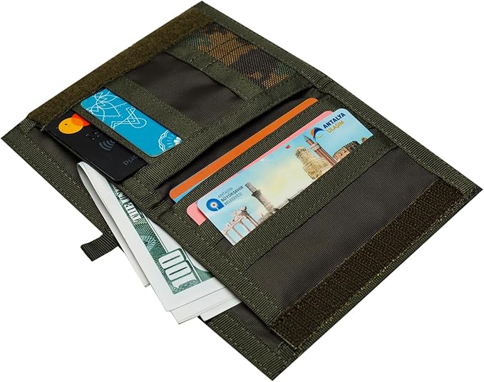 Chameleon Bifold Mens Nylon Wallet-Military Tactical Men Wallet- Canvas Thin Front Pocket Travel Bi-Fold Wallet-Best Nylon Travel Pouch